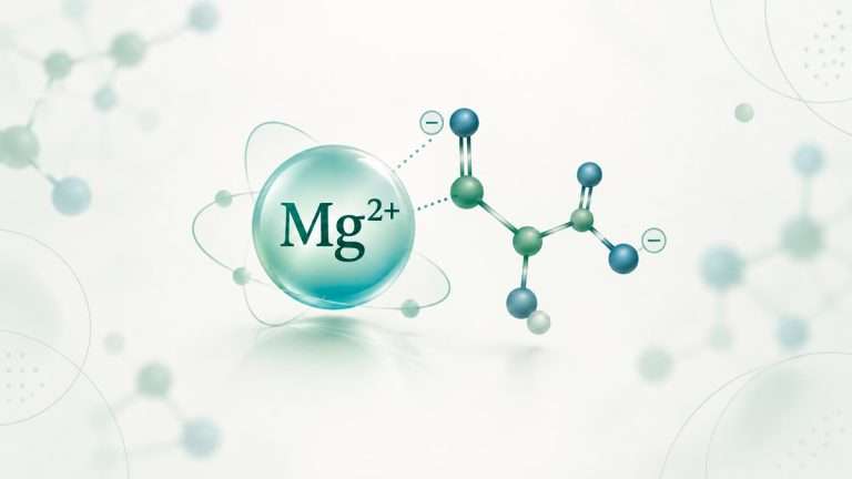 Representación editorial del malato de magnesio como fuente de magnesio
